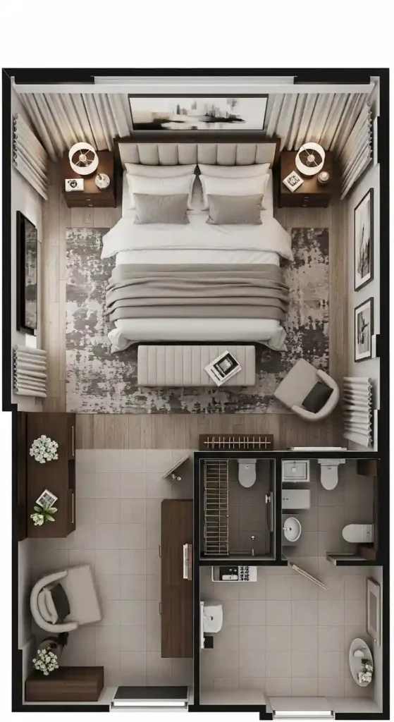 18. Luxurious Hotel-Style Bedroom Plan
